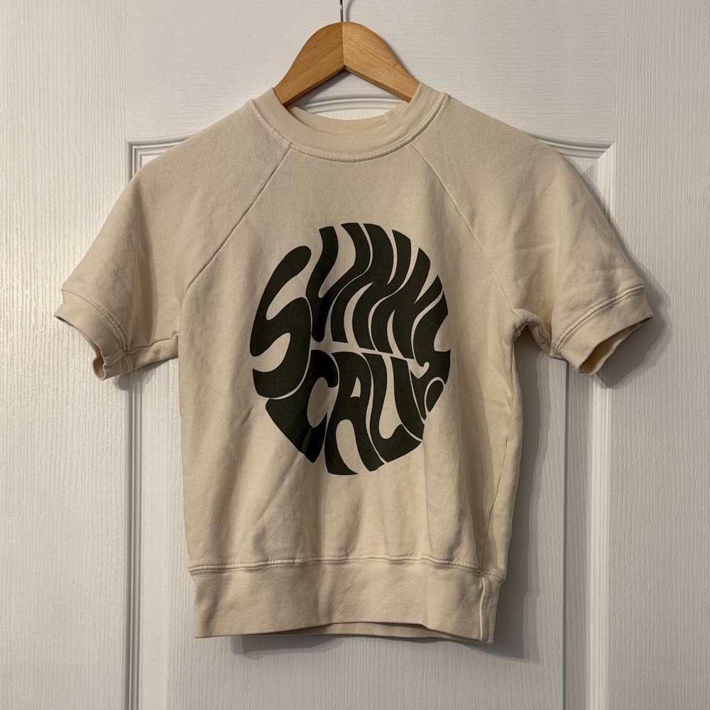 Aritzia Cream Graphic Tee